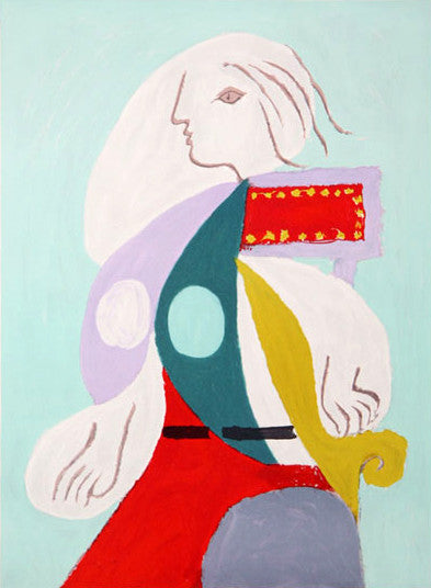 Femme a La Robe Multicolore by Marina Picasso, 1979 lithograph on Arches paper
