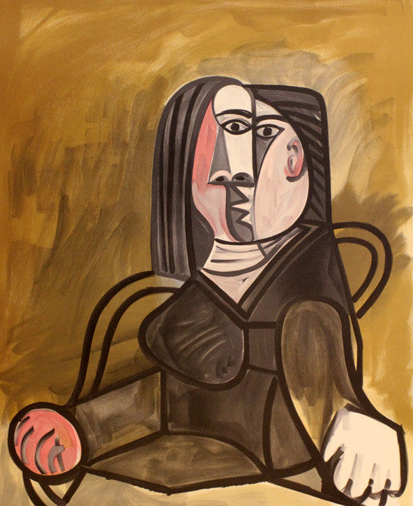 Femme Assise Dans Un Fauteuil by Marina Picasso, 1982 lithograph on Arches paper