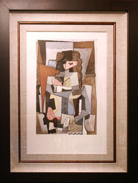 Femme Au Corset Tesant Un Livre by Marina Picasso, lithograph