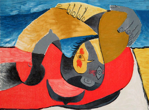 Femme Couchee by Marina Picasso, 1979 lithograph on Arches paper