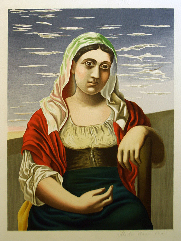 Italienne D'apres Une Photographie by Marina Picasso, 1979 lithograph