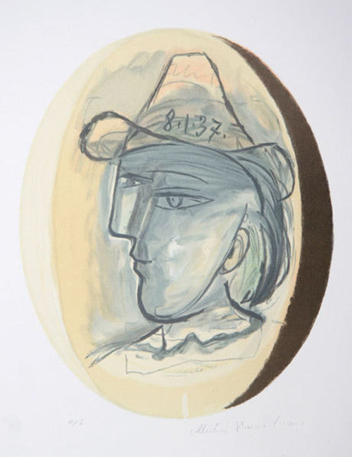 Tete I by Marina Picasso, 1979 lithograph on Arches paper