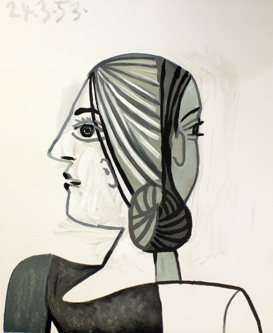 Tete by Marina Picasso, 1982 lithograph on Arches paper