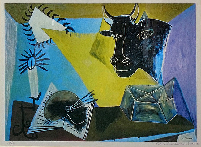 Still Life with a Bull's Head by Domaine Picasso by Artists Misc., lithograph