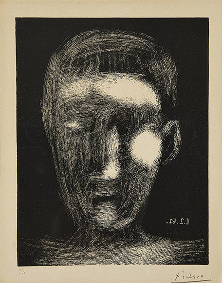 Tete De Garcon (Bloch 1025) by Pablo Picasso, 1962 linocut