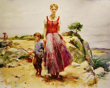 Cliffside Retreat by Pino, giclee, on canvas