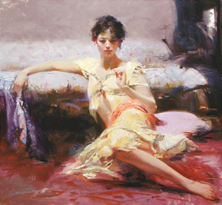 Parisian Girl by Pino, 2006 giclee, on canvas