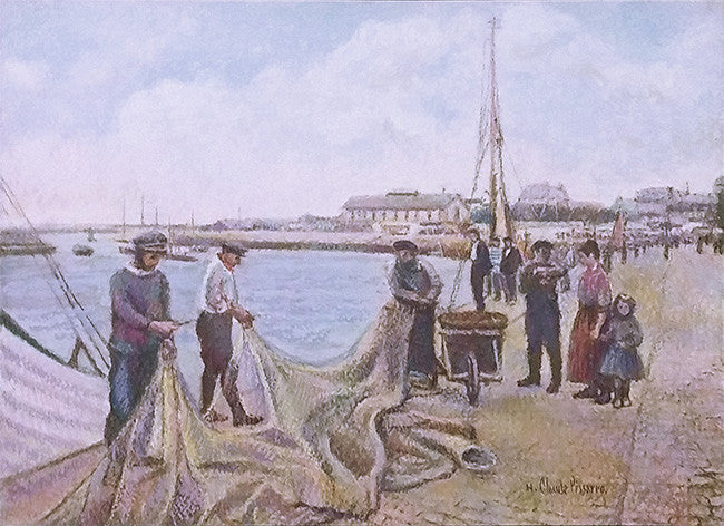 Les Filets De La Peche Aux Thons by Hugues-claude Pissarro by Artists Misc., pastel on paper
