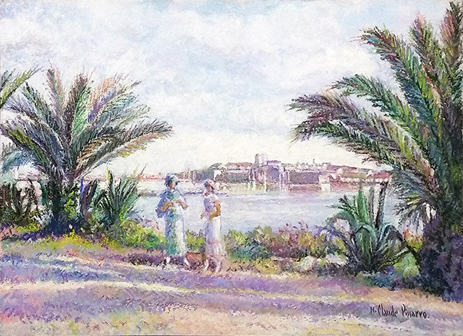 Les Palmiers D'antibes by Hugues-claude Pissarro by Artists Misc., pastel on paper