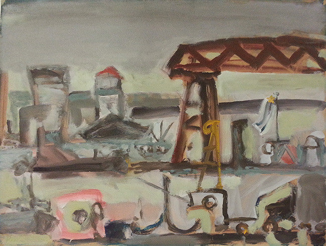 Paisaje De La Boca by Leopoldo Presas, 1959 mixed media on paper