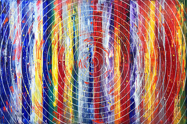 LC3 Radioactive by Al Razza, 2016 mixed media on canvas