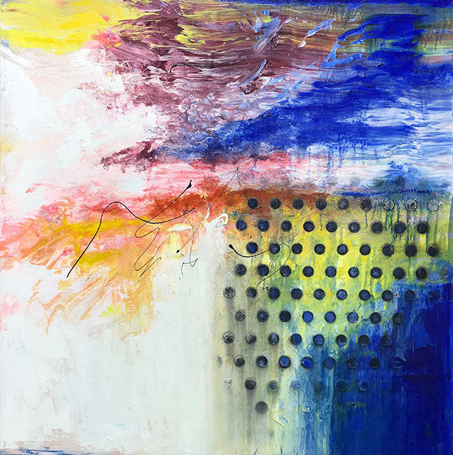 Morest by Al Razza, 2018 mixed media on canvas