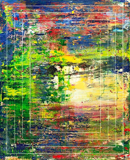 Scan Field by Al Razza, 2015 mixed media on canvas