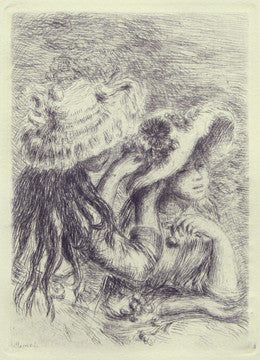 Le Chapeau Epingle (Pinned Hat) by Pierre-auguste Renoir, drypoint