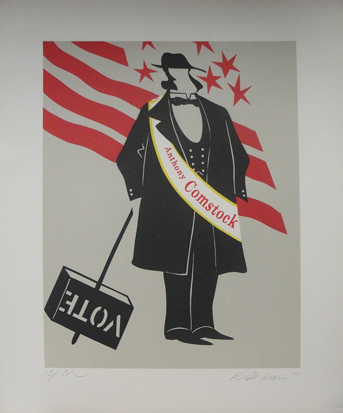 The Anthony Comstock by Robert Indiana, 1977 lithograph on Arches paper