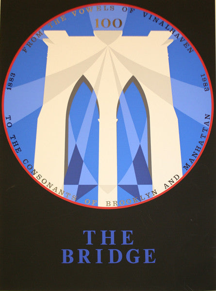 The Brooklyn Bridge by Robert Indiana, 1983 serigraph
