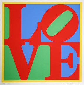 Heliotherapy Love (Large) by Robert Indiana, 1995 screenprint on Lenox museum board