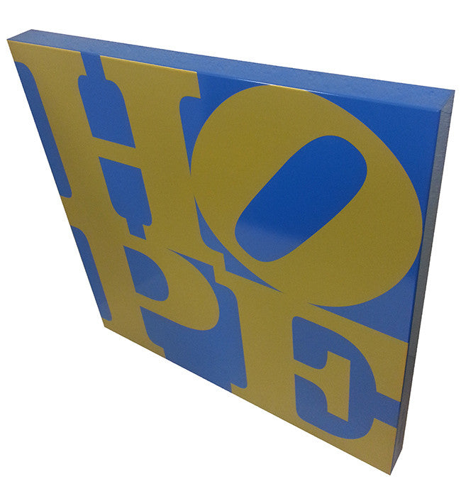 Hope (Blue / Gold) by Robert Indiana, 2012 aluminum