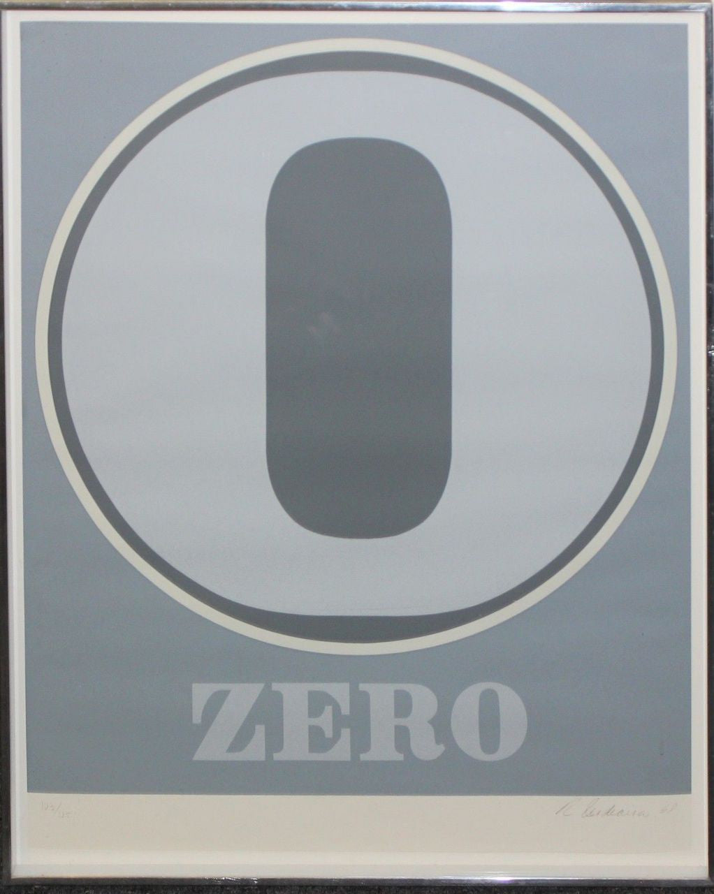 Zero by Robert Indiana, 1968 screenprint
