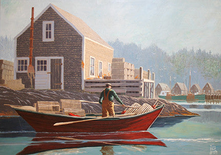 Rounding the Point by Bruce Elliot Roberts, 1973 oil on canvas