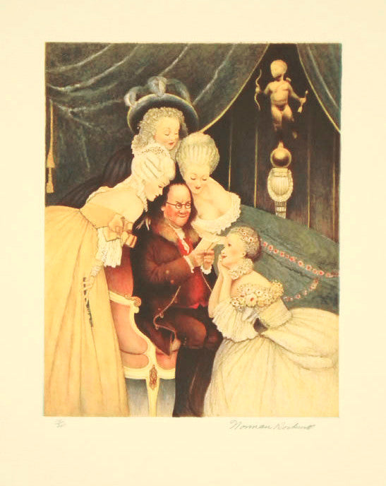 Ben's Belles by Norman Rockwell, 1973 lithograph