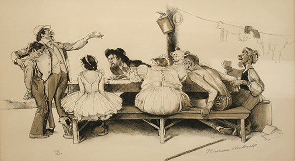 Carnival Workers by Norman Rockwell, lithograph