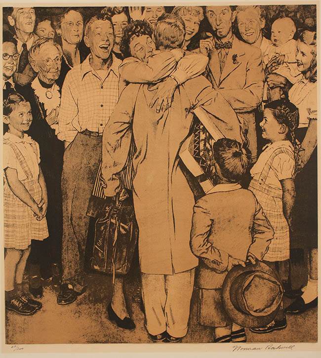 CHRISTMAS HOMECOMING BY NORMAN ROCKWELL