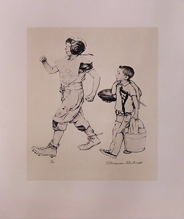 FOOTBALL HERO BY NORMAN ROCKWELL