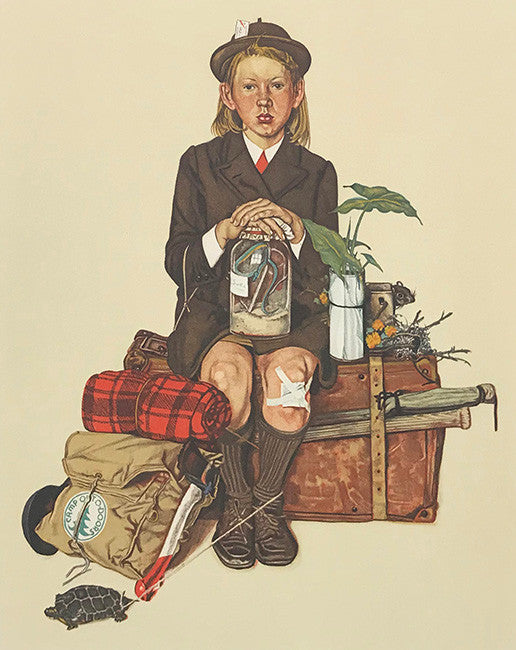 Home from Camp by Norman Rockwell, 1940 lithograph