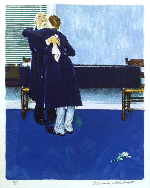 Then for Three Minutes, or Maybe Four by Norman Rockwell, 1976 lithograph