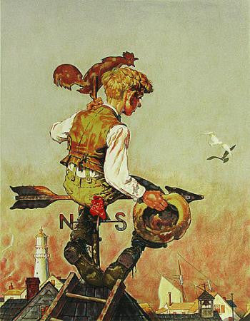 Under Sail by Norman Rockwell, 1981 lithograph