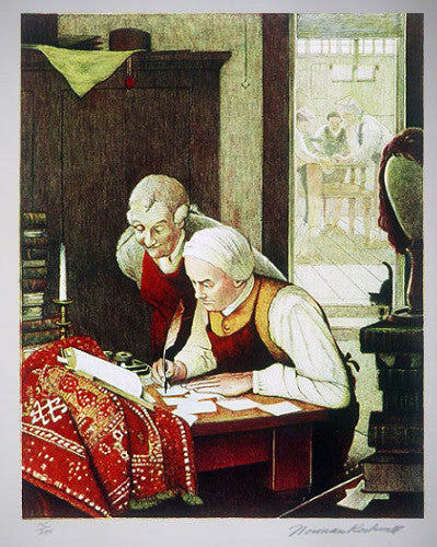 Ye Olde Print Shop by Norman Rockwell, 1973 lithograph