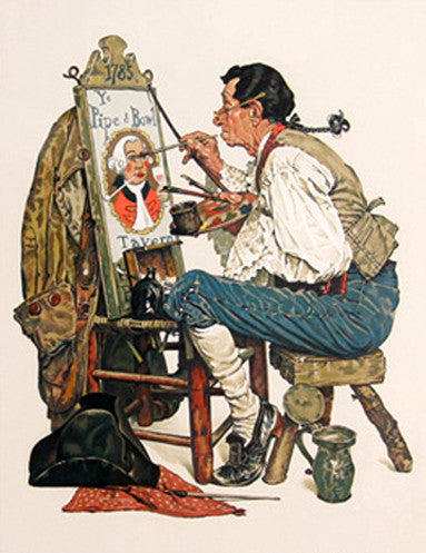 Ye Pipe and Bowl by Norman Rockwell, 1976 lithograph