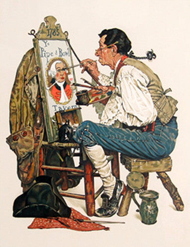 YE PIPE AND BOWL BY NORMAN ROCKWELL