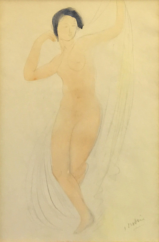 Unknown Title by Auguste Rodin by Artists Misc., watercolor on paper — detail 2