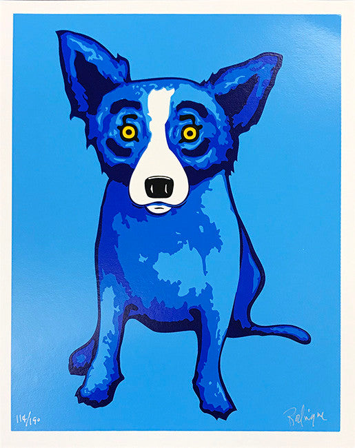 Blue Skies Shining on Me by George Rodrigue, 2005 screen print on paper