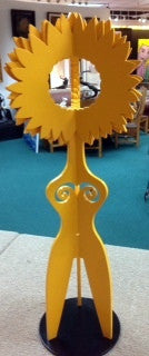 Sunflower Lady by Edwina Sandys, 2006 painted aluminum