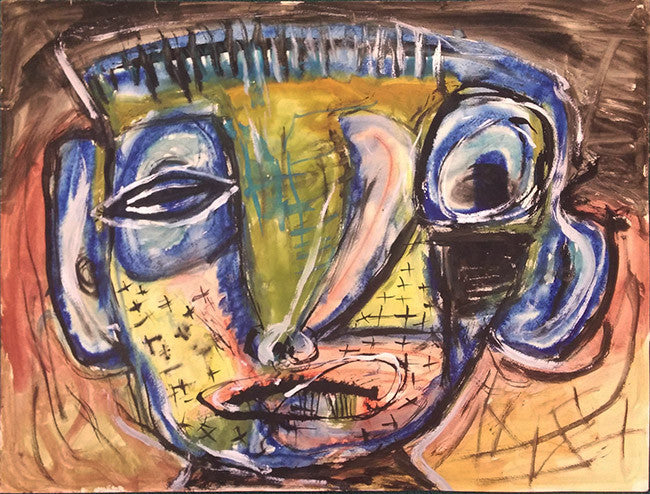 Portrait by Rolph Scarlett, gouache on paper