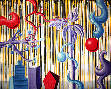 Acid Rain by Kenny Scharf, 1988 serigraph