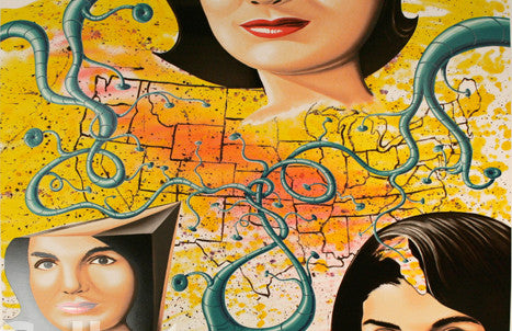 The 3 Faces of Jackie the American by Kenny Scharf, 1990 serigraph