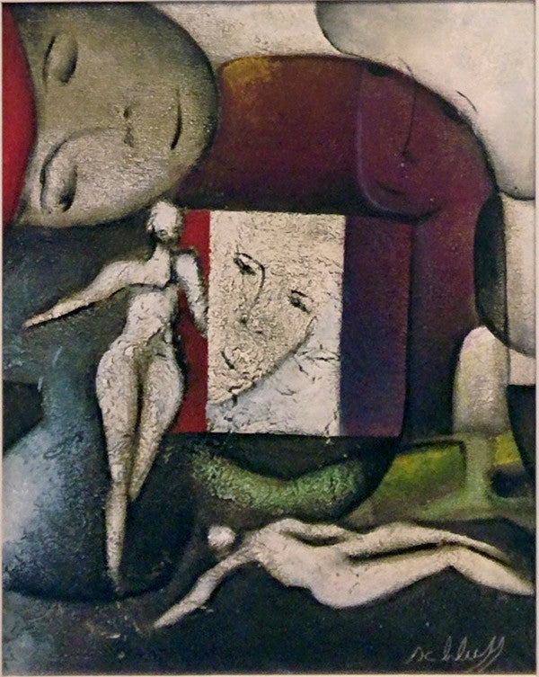 Thinking of You by David Schluss, acrylic on canvas