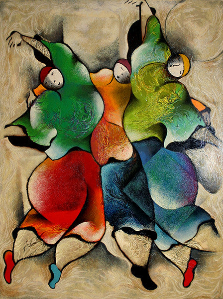 Three Graces by David Schluss, serigraph
