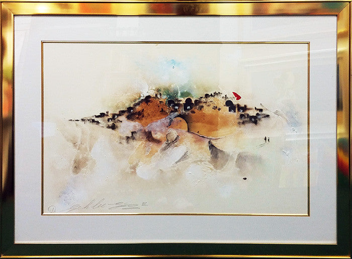Untitled by David Schluss, 1986 mixed media on paper
