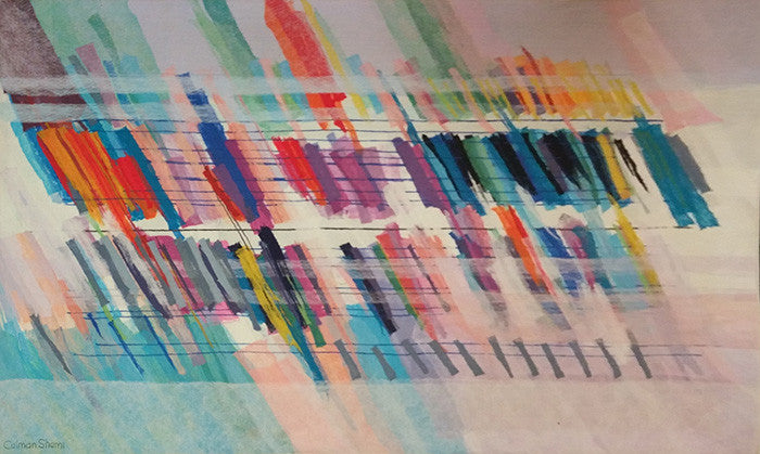 Traces (Tapestry) by Calman Shemi, tapestry
