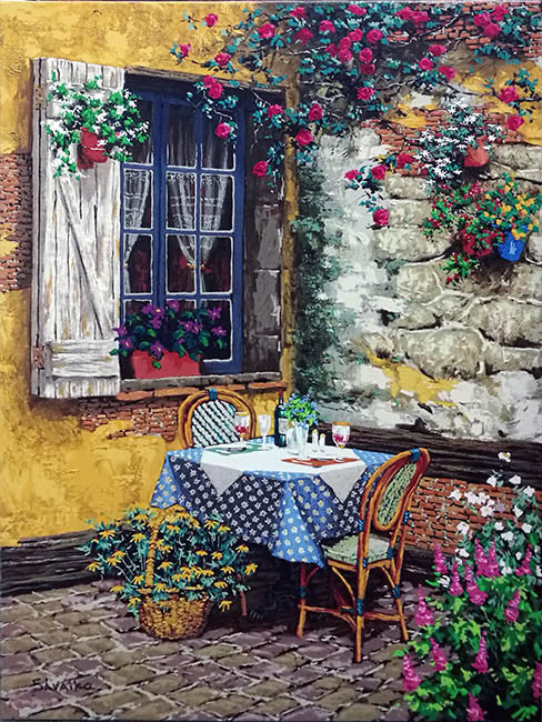 Garden Lace by Viktor Shvaiko by Artists Misc., 2002 serigraph on canvas