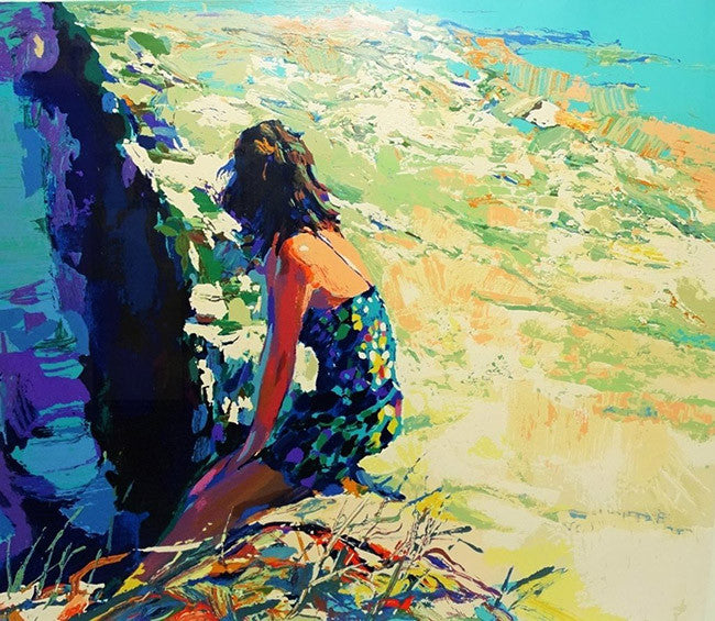 On the Seawall by Nicola Simbari by Artists Misc., 1980 serigraph