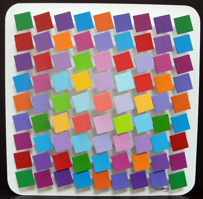 341 Square Color Palette by Stan Slutsky, 3d interactive mixed media