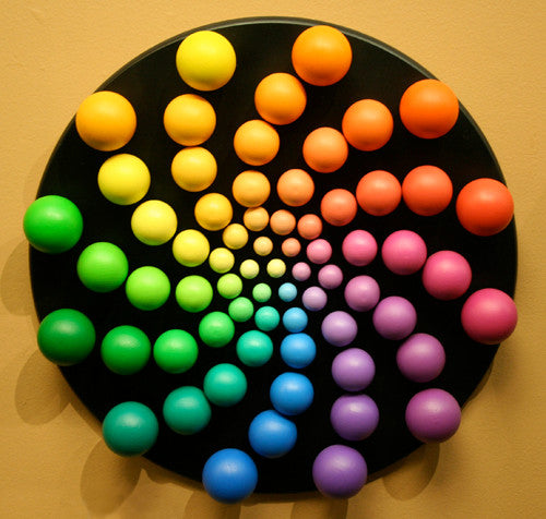 Right Magnetic Circle by Stan Slutsky, acrylic and wood