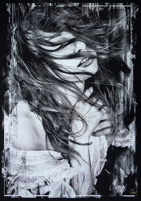 By Your Side (Silver) by Snik, screen print