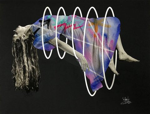 Escape (Dark Collaboration) by Snik, 2018 hand signed screen print